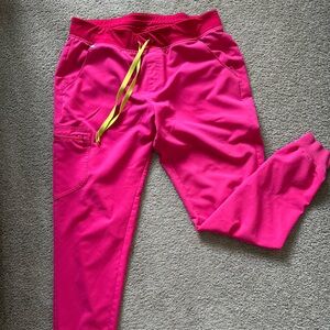 Figs Women’s scrub bottoms LIMITED color Shocking Pink Zamora™- L TALL joggers